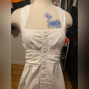 Pre-Owned, Women’s Size M Chesley White Tie-Back Halter Mini Dress